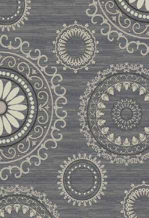 HomeRoots 5' Modern Gray and Ivory Geometric Area Rug – Stylish, Durable Design for Homes with Kids & Pets 5' X 8' 552154