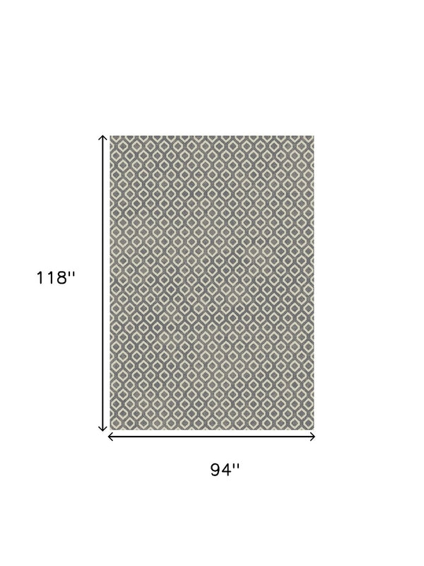 HomeRoots 5' Modern Beige and Gray Geometric Area Rug - Durable, Stylish, and Stain-Resistant for Every Home 8' X 10' 552161
