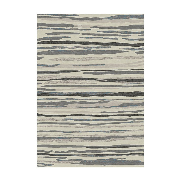 HomeRoots 5' Modern Beige and Gray Abstract Area Rug - Soft, Durable Design for Stylish Homes with Kids & Pets 5' X 8' 552162