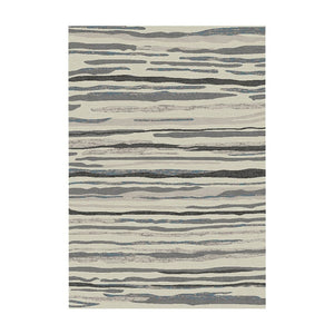 HomeRoots 5' Modern Beige and Gray Abstract Area Rug - Soft, Durable Design for Stylish Homes with Kids & Pets 8' X 10' 552163