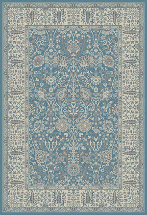 HomeRoots 5' X 8' Elegant Oriental Area Rug - Timeless Design, Stain-Resistant, Perfect for High-Traffic Areas Blue, Ivory 552170