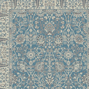 HomeRoots 5' X 8' Elegant Oriental Area Rug - Timeless Design, Stain-Resistant, Perfect for High-Traffic Areas Blue 552171