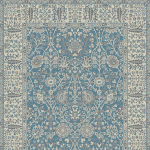 HomeRoots 5' X 8' Elegant Oriental Area Rug - Timeless Design, Stain-Resistant, Perfect for High-Traffic Areas Blue 552171