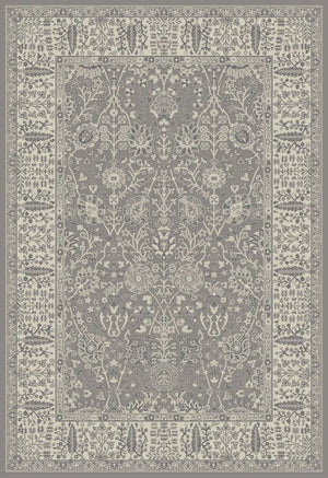 HomeRoots 5' X 8' Elegant Oriental Area Rug - Timeless Design, Stain-Resistant, Perfect for High-Traffic Areas Gray, Ivory 552172