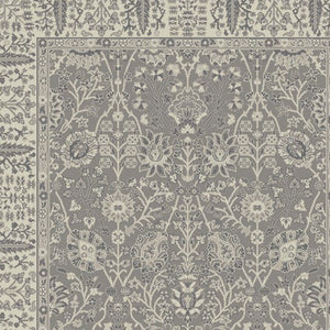 HomeRoots 5' X 8' Elegant Oriental Area Rug - Timeless Design, Stain-Resistant, Perfect for High-Traffic Areas Gray, Ivory 552172