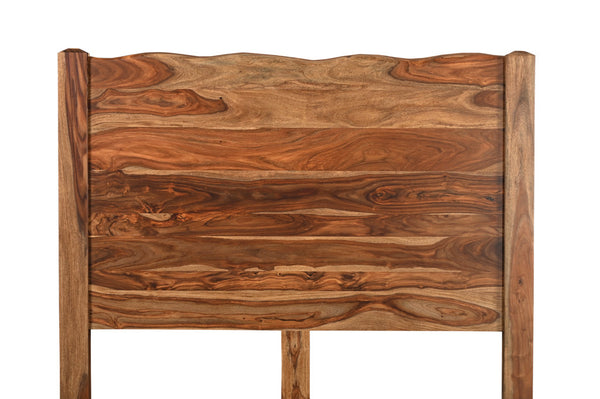 Homeroots Brown Live Edge Solid Wood Queen Bed Frame  Solid Wood 552251