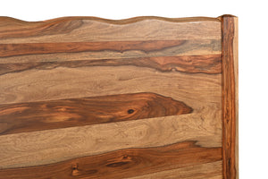 Homeroots Brown Live Edge Solid Wood King Bed Frame  Solid Wood 552252