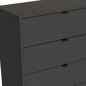 Homeroots 30" Dark Gray Four Drawer Standard Chest  Manufactured Wood 552264