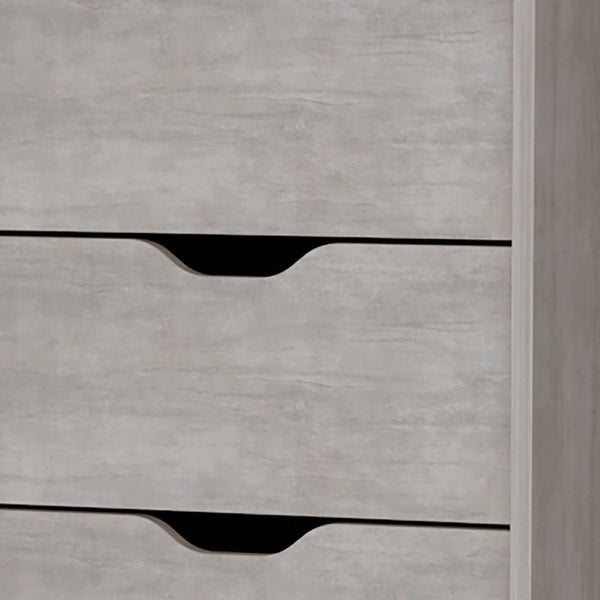 Homeroots 18" Gray Five Drawer Standard Chest  Manufactured Wood 552267