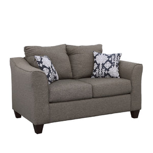 English Elm Tatum Upholstered Loveseat with Flared Arms Welt Trim and Warm Wood Legs B062P357785