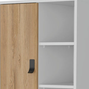 Homeroots 20" White And Natural Two Drawer Dresser  Manufactured Wood 552271