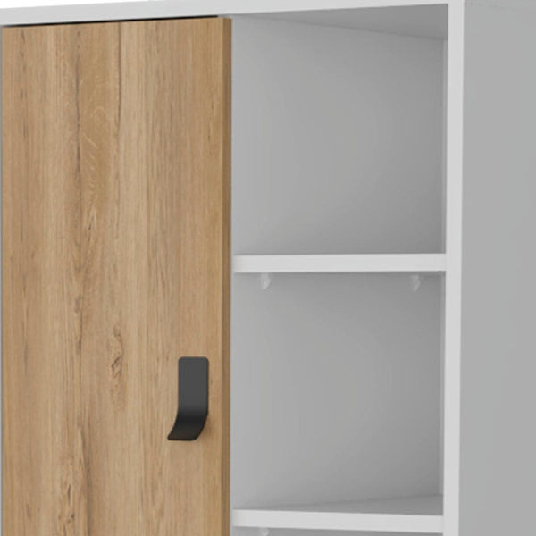 Homeroots 20" White And Natural Two Drawer Dresser  Manufactured Wood 552271