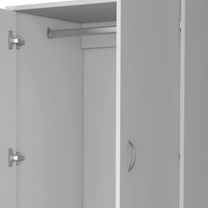 Homeroots 71" White Two Door, Two Drawer Combo Dresser - Stylish And Versatile Storage Solution For Any Bedroom  Manufactured Wood 552277