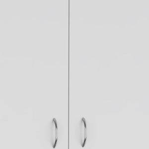 Homeroots 71" White Two Door, Two Drawer Combo Dresser - Stylish And Versatile Storage Solution For Any Bedroom  Manufactured Wood 552277