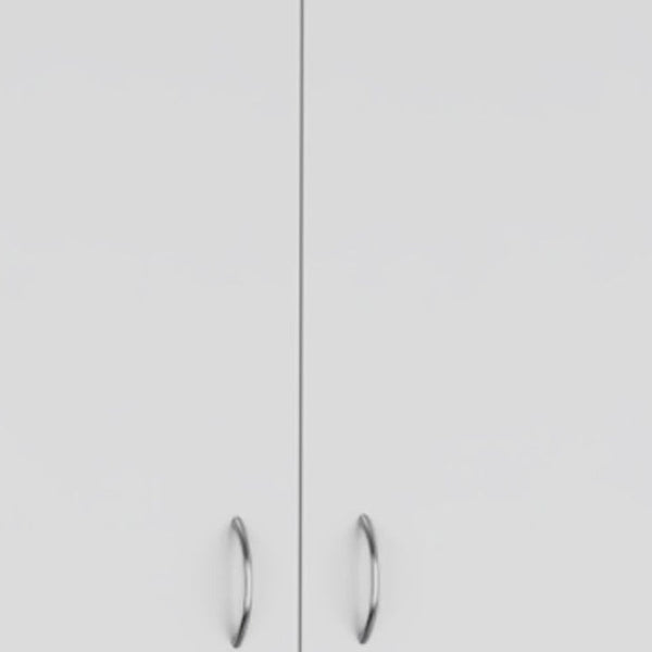 Homeroots 71" White Two Door, Two Drawer Combo Dresser - Stylish And Versatile Storage Solution For Any Bedroom  Manufactured Wood 552277