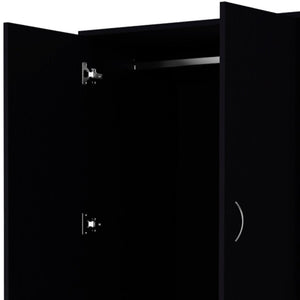 Homeroots 71" Black Two Door Combo Dresser - Stylish Storage Solution With Drawers And Cabinets For Any Space  Manufactured Wood 552278