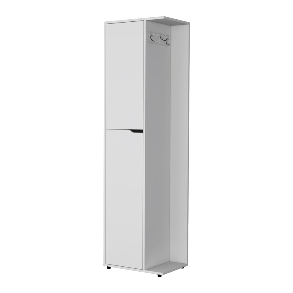 HomeRoots 71" Elegant White Wood Accent Cabinet with Two Doors, Versatile Storage for Any Room Décor 552286