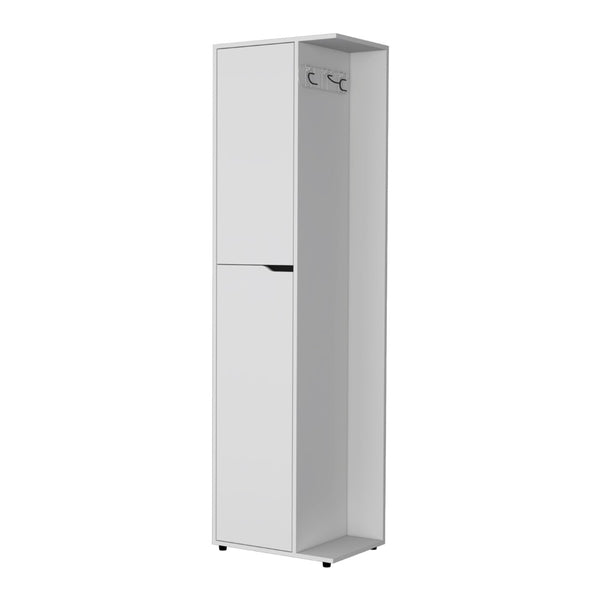 HomeRoots 71" Elegant White Wood Accent Cabinet with Two Doors, Versatile Storage for Any Room Décor 552286