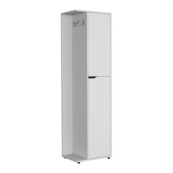 HomeRoots 71" Elegant White Wood Accent Cabinet with Two Doors, Versatile Storage for Any Room Décor 552286