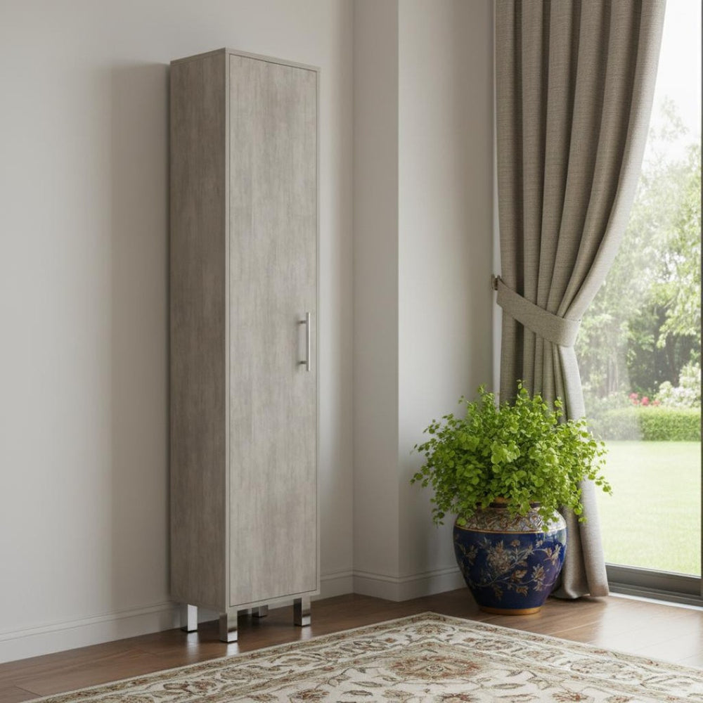 HomeRoots 71" Gray Wood Accent Cabinet - Sleek Storage Solution with Adjustable Shelves for Modern Spaces 552287