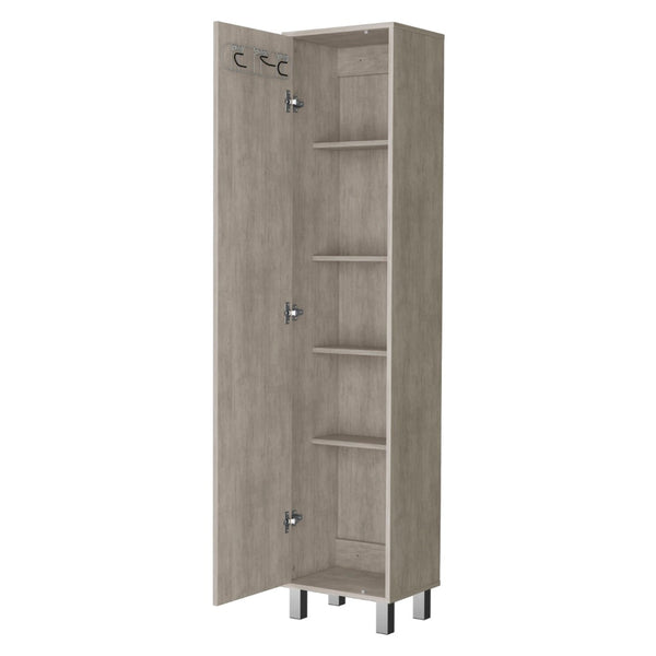 HomeRoots 71" Gray Wood Accent Cabinet - Sleek Storage Solution with Adjustable Shelves for Modern Spaces 552287