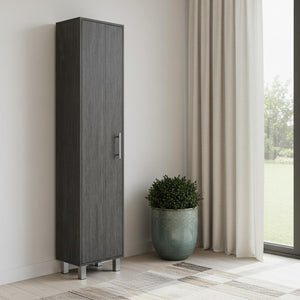HomeRoots 71" Gray Wood Accent Cabinet - Slim, Stylish Storage Solution for Compact Spaces & Modern Decor 552288