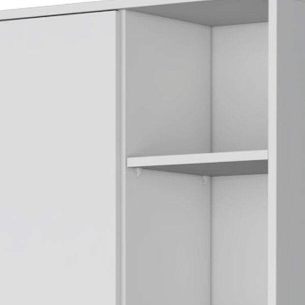 HomeRoots 67" White Modern Storage Cabinet - Space-Saving Pantry Organizer with 8 Shelves for Any Room 552289