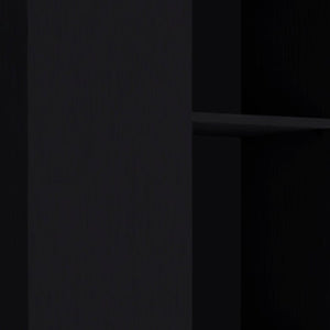 HomeRoots 67" Black Wood Pantry - Stylish Two-Door Storage Closet with 8 Shelves for Organized Living Spaces 552290