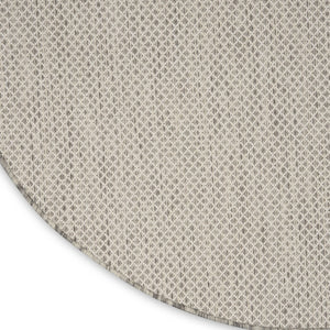 HomeRoots 10' Ivory and Gray Round Geometric Area Rug - Modern, Durable, Indoor/Outdoor, Low-Maintenance Style! 552298