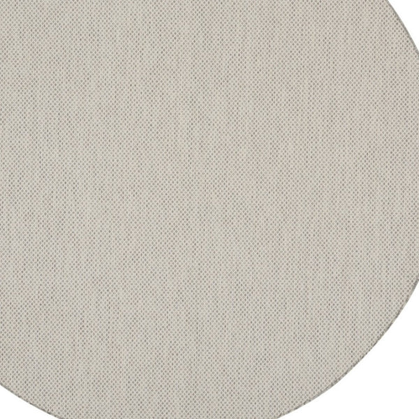 HomeRoots 10' Ivory and Gray Round Geometric Area Rug - Modern, Durable, Indoor/Outdoor, Low-Maintenance Style! 552298