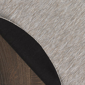 HomeRoots 8' Gray and Light Gray Round Geometric Area Rug – Stylish, Durable Indoor/Outdoor Décor for Any Space 552303
