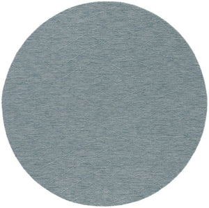 HomeRoots 8' Aqua and Ivory Geometric Round Area Rug – Stylish, Durable, Weather-Resistant for Indoor & Outdoor Use 552320
