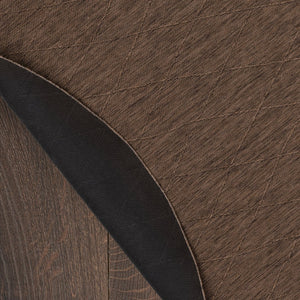 HomeRoots 8' Round Geometric Area Rug in Dark Brown - Stylish, Durable, Indoor/Outdoor Perfect for Any Space 552331
