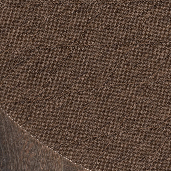 HomeRoots 8' Round Geometric Area Rug in Dark Brown - Stylish, Durable, Indoor/Outdoor Perfect for Any Space 552331