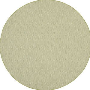 HomeRoots 8' Ivory and Green Geometric Area Rug – Durable, Stylish Indoor/Outdoor Design for Every Space 552333