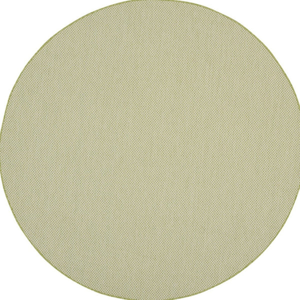 HomeRoots 8' Ivory and Green Geometric Area Rug – Durable, Stylish Indoor/Outdoor Design for Every Space 552333