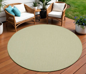 HomeRoots 8' Ivory and Green Geometric Area Rug – Durable, Stylish Indoor/Outdoor Design for Every Space 552333