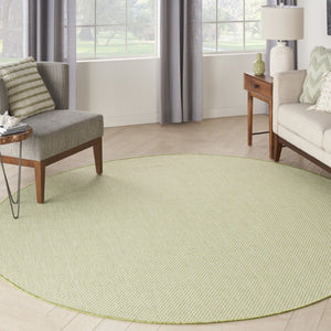 HomeRoots 8' Ivory and Green Geometric Area Rug – Durable, Stylish Indoor/Outdoor Design for Every Space 552333