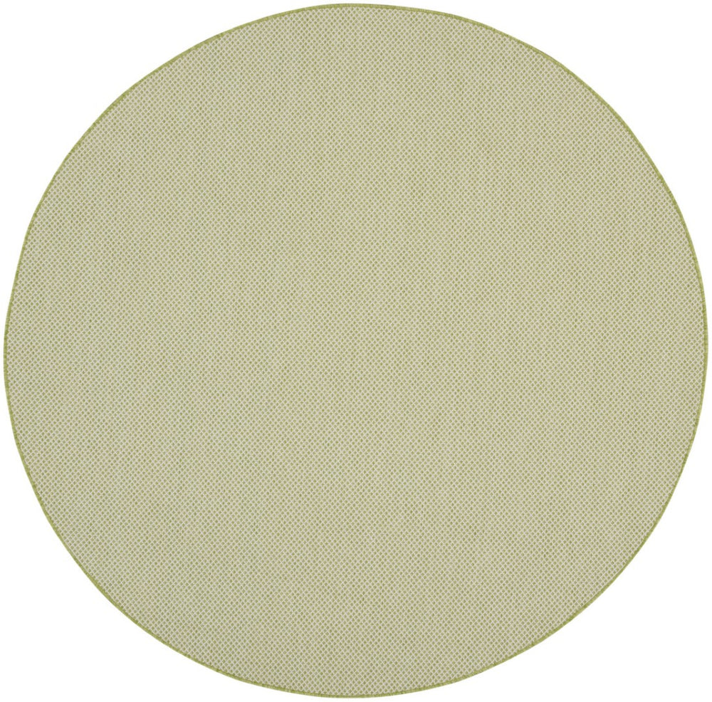 HomeRoots 8' Ivory and Green Geometric Area Rug – Durable, Stylish Indoor/Outdoor Design for Every Space 552333