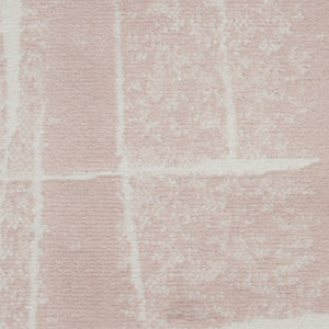 HomeRoots 8' Pink and Ivory Abstract Rug - Modern Design for Kids and Pets, Durable, Stain Resistant, Soft Touch 8' Round 552336