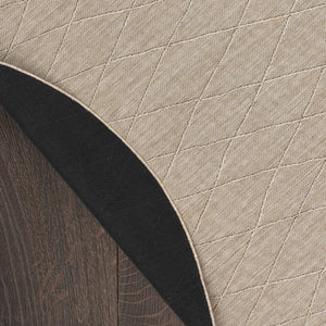 HomeRoots 8' Round Geometric Area Rug in Natural & Light Brown – Stylish Indoor/Outdoor Essential for Any Space 552338