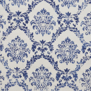 HomeRoots 8' Elegant Ivory and Navy Blue Damask Rug - Durable, Stain-Resistant for Modern Homes with Style 8' Round 552339