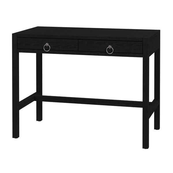 Butler Specialty Company Lark 40" Rectangular Wood Writing Desk With Two Drawers For Small Spaces Black Oak Veneers,Acacia Solids 5523432-butler