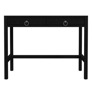 Butler Specialty Company Lark 40" Rectangular Wood Writing Desk With Two Drawers For Small Spaces Black Oak Veneers,Acacia Solids 5523432-butler