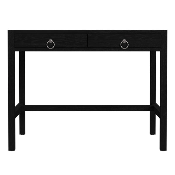 Butler Specialty Company Lark 40" Rectangular Wood Writing Desk With Two Drawers For Small Spaces Black Oak Veneers,Acacia Solids 5523432-butler