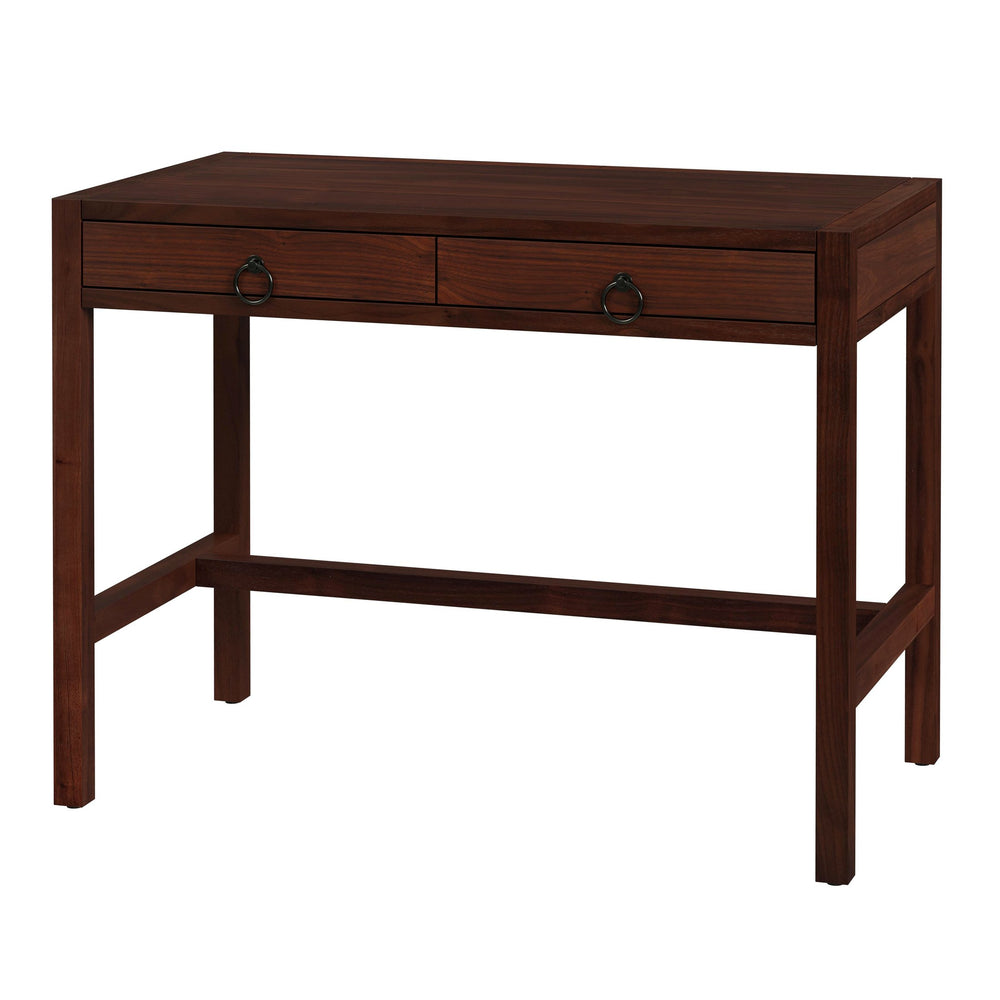 Butler Specialty Company Lark 40" Rectangular Wood Writing Desk With Two Drawers For Small Spaces Medium Brown Walnut Veneers,Mindi Solids 5523489-butler