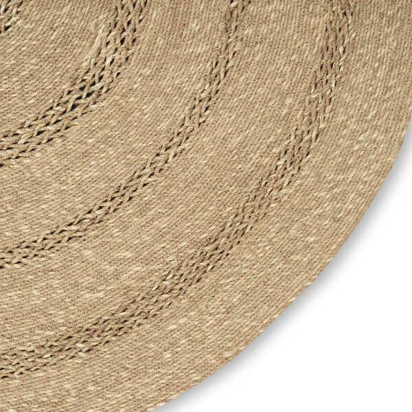 HomeRoots 6' Handmade Seagrass Round Rug – Durable Indoor/Outdoor Floor Piece with Natural Brown Tones 552366