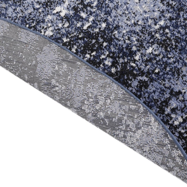 5 Foot Round Abstract Area Rug Power Loomed Polypropylene for Modern Living Rooms