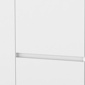 HomeRoots 26" White Wood Rolling Bar Cart - Sleek, Versatile Design with Storage & Smooth Wheels for Entertaining 552467