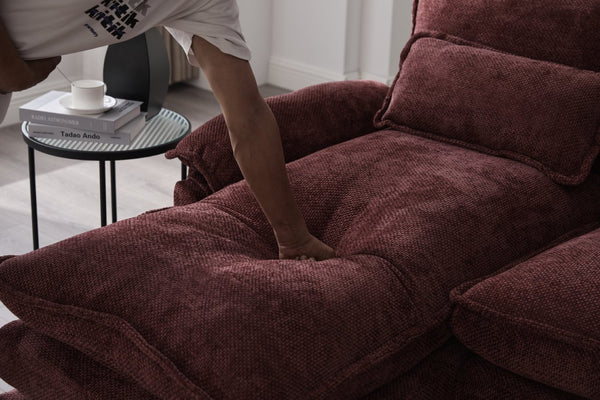 English Elm United We Win 106" U-Shape Sectional Sofa - Comfy Chenille Couch With Usb Ports, Storage Ottoman & Pillows W1568S00235-GIGA